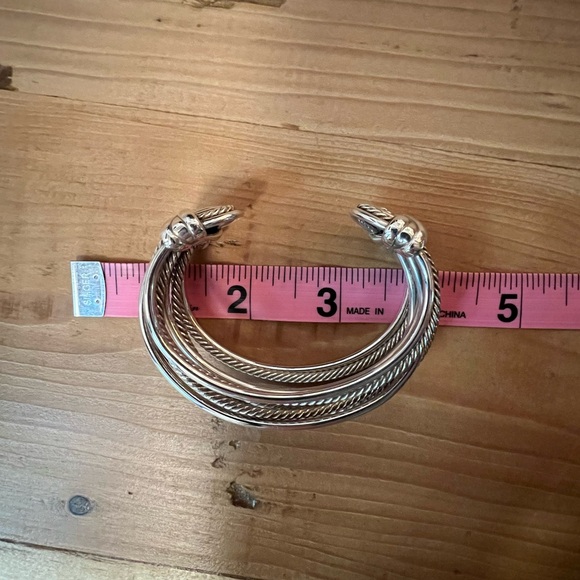 David Yurman Crossover Cuff bracelet sterling silver with box - Picture 9 of 12